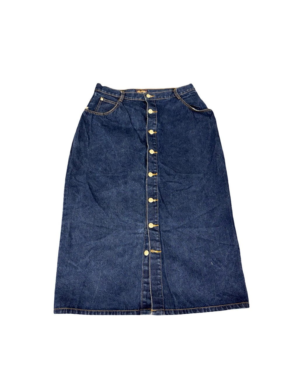 Vintage Y2K Starwear jeans Midi denim Skirt 
Sz 18